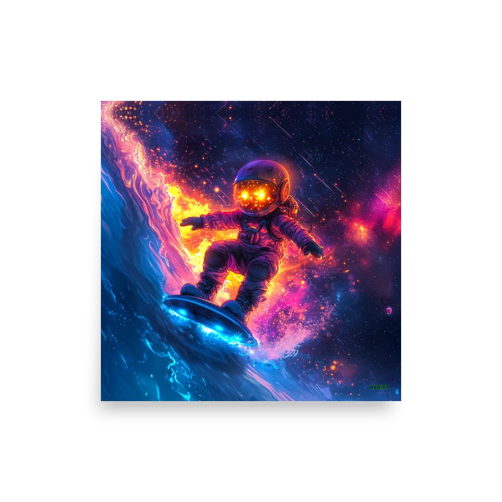 Astro Wave Rider - Photo paper poster - BBairt