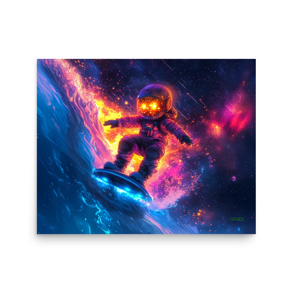 Astro Wave Rider - Photo paper poster - BBairt