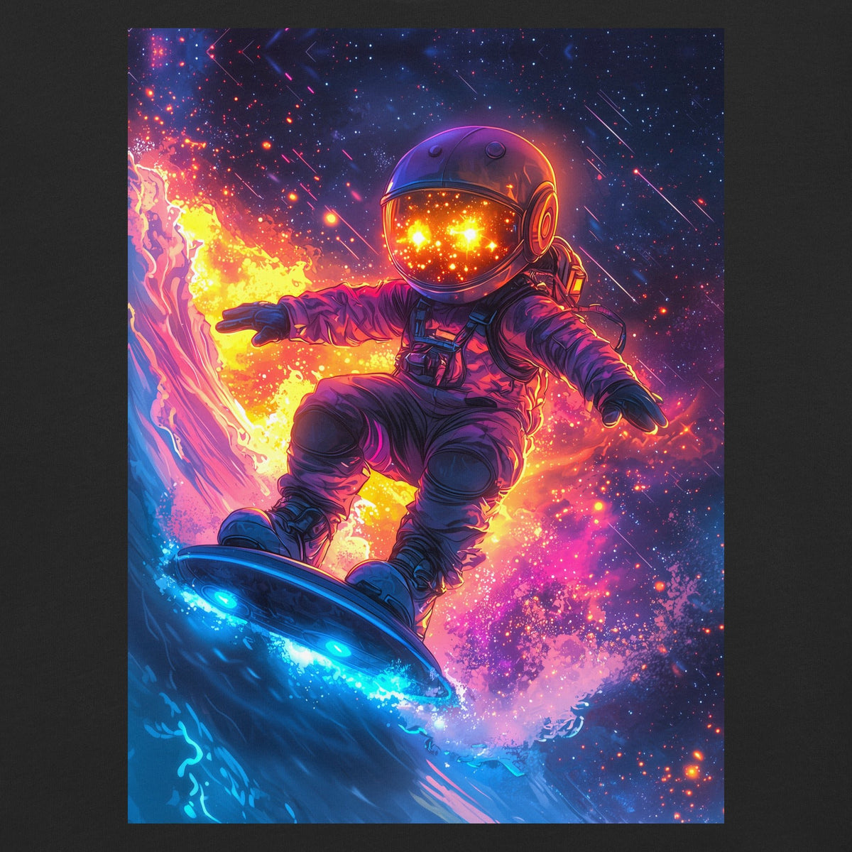 Astro Wave Rider - Unisex garment - dyed heavyweight t-shirt - BBairt