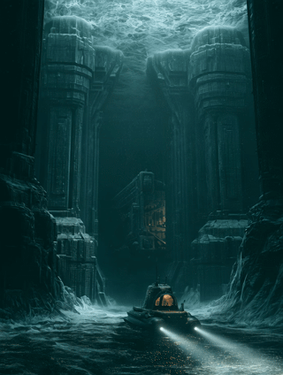 Beneath the Frozen Sea – Photo Paper Poster