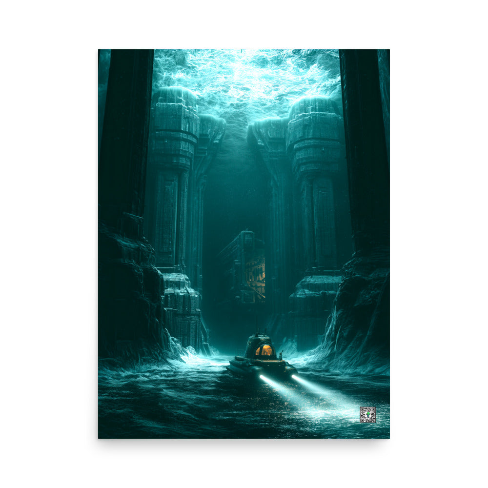 Beneath the Frozen Sea by BBairt — unframed 18 × 24 inch photo paper poster