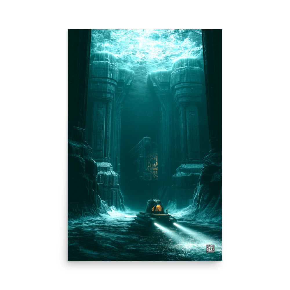 Beneath the Frozen Sea by BBairt — unframed 24 × 36 inch photo paper poster