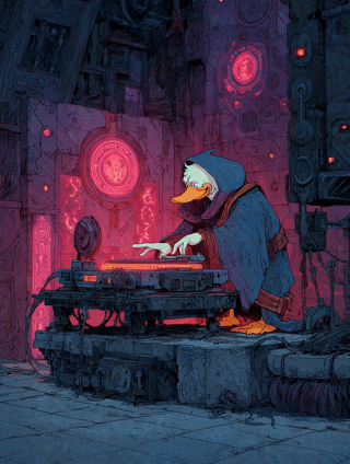 Dax the Duck DJ – Photo Paper Poster