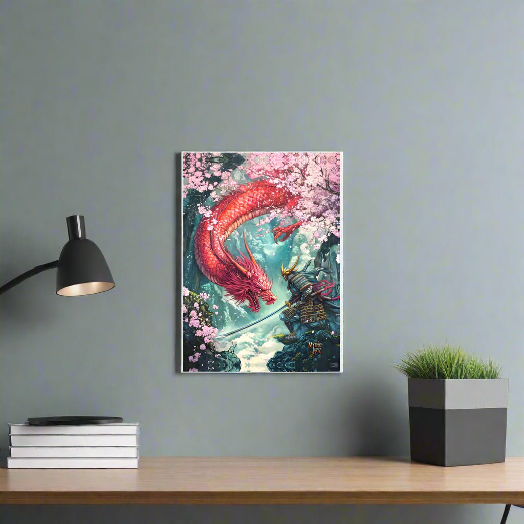 Cherry Blossom Clash Photo Paper Poster - Mythic Jheyz Collection - BBairt