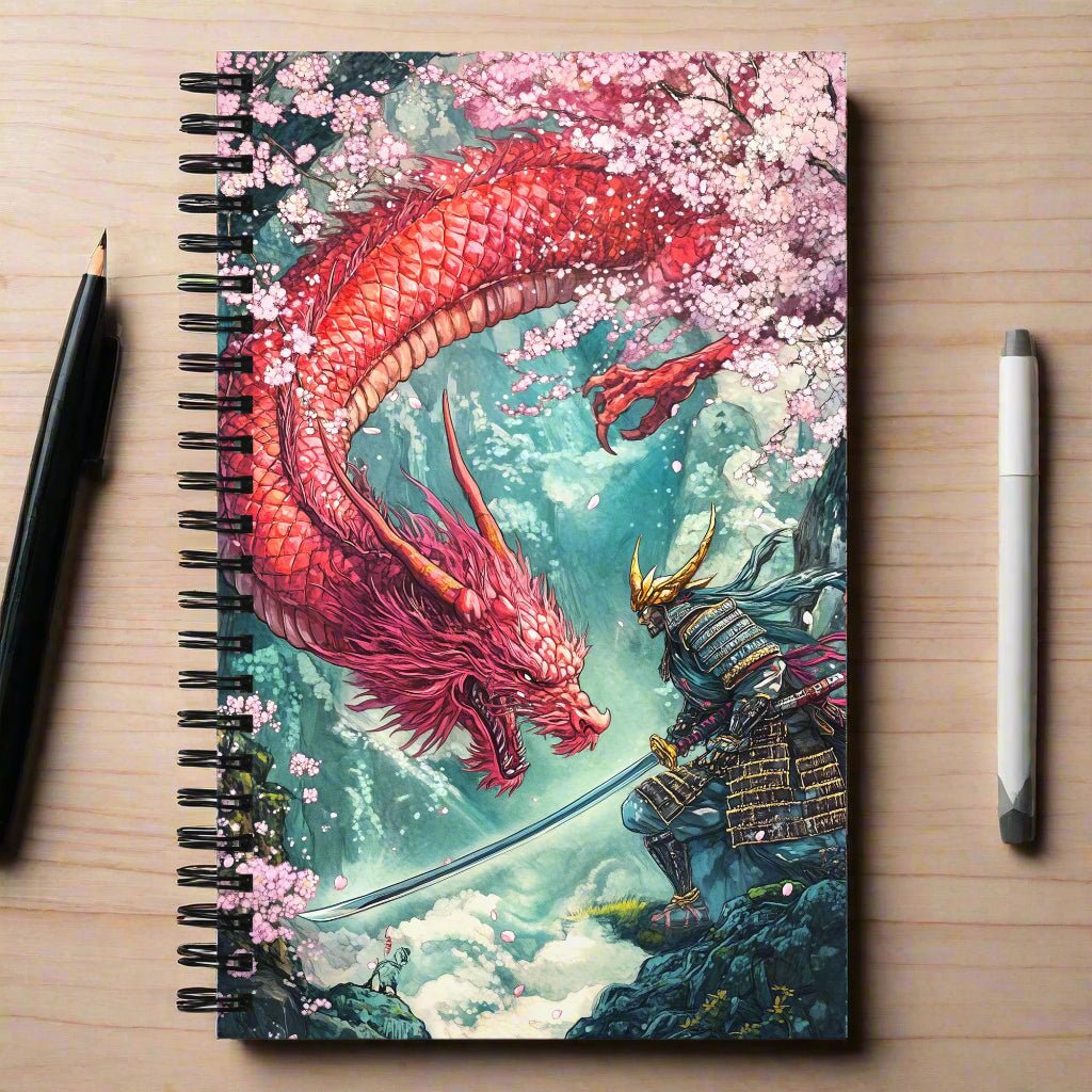 Cherry Blossom Clash Spiral Notebook - Mythic Jheyz Collection - BBairt