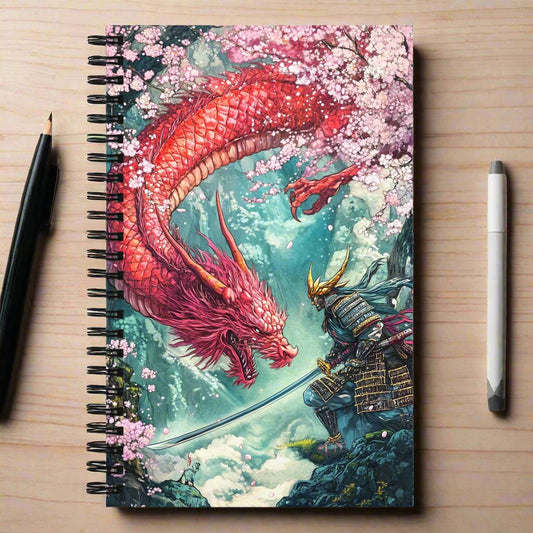 Cherry Blossom Clash Spiral Notebook - Mythic Jheyz Collection - BBairt