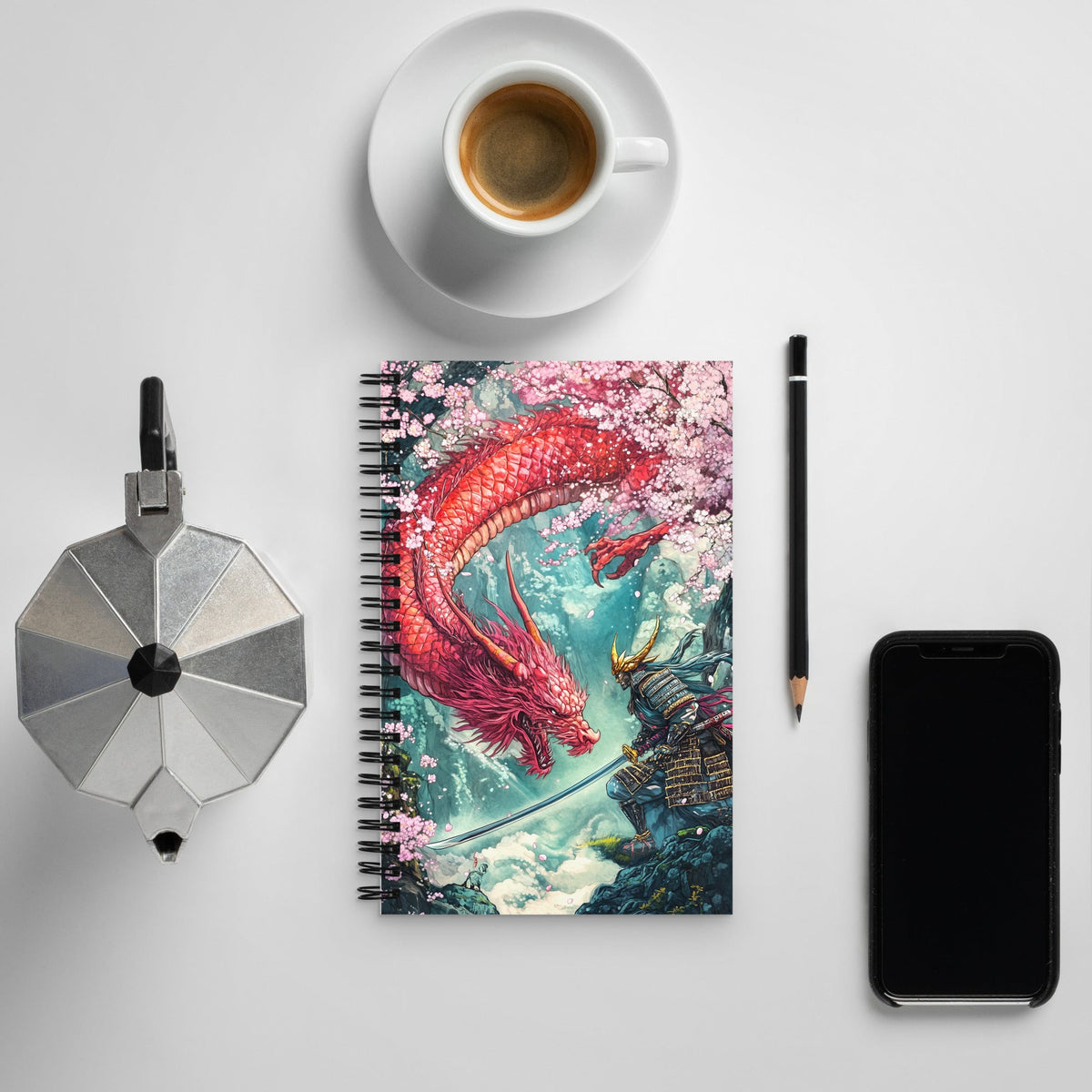 Cherry Blossom Clash Spiral Notebook - Mythic Jheyz Collection - BBairt