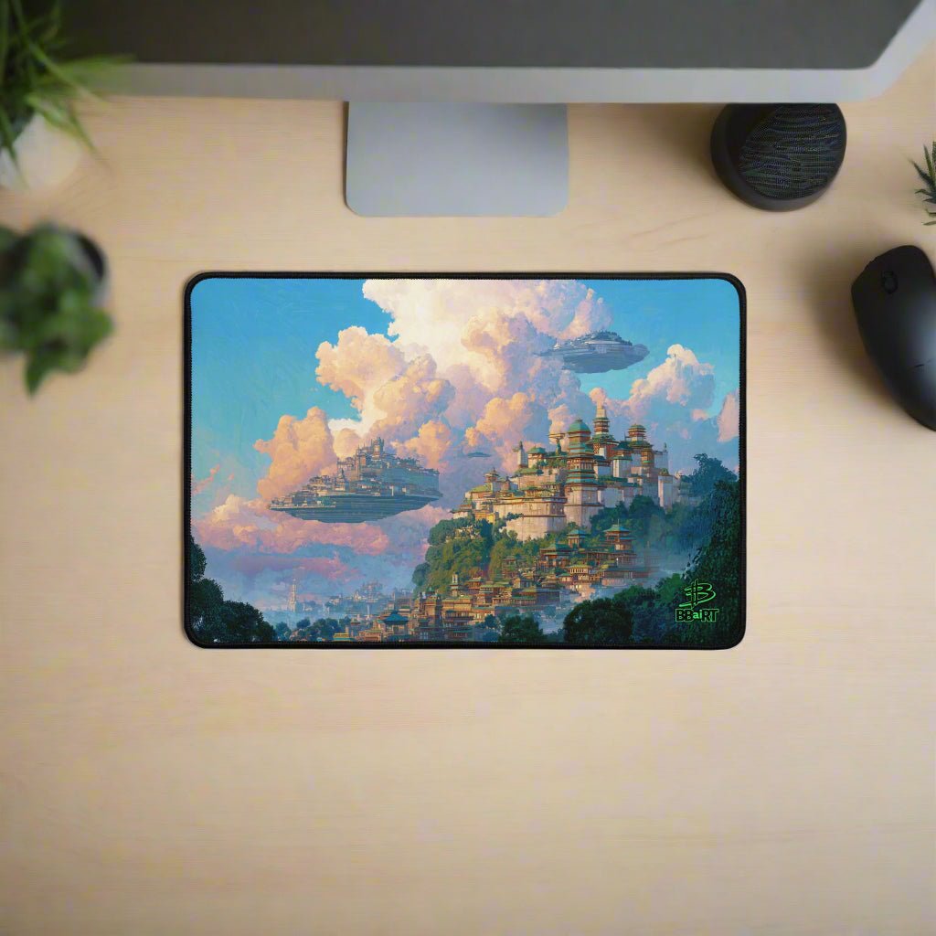 Citadels of the Cumulus Way Desk Mat - BBairt
