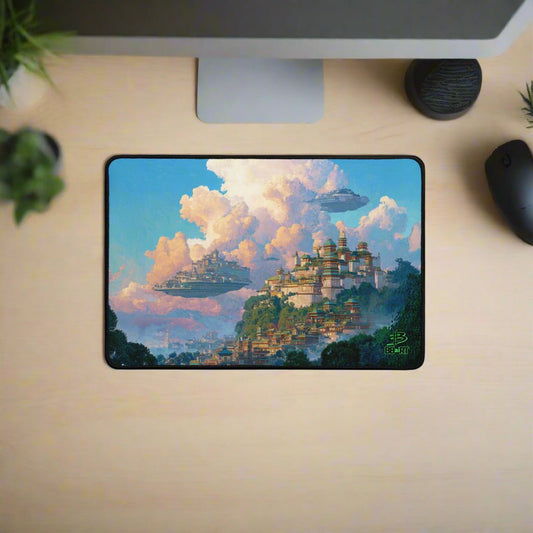 Citadels of the Cumulus Way Desk Mat - BBairt