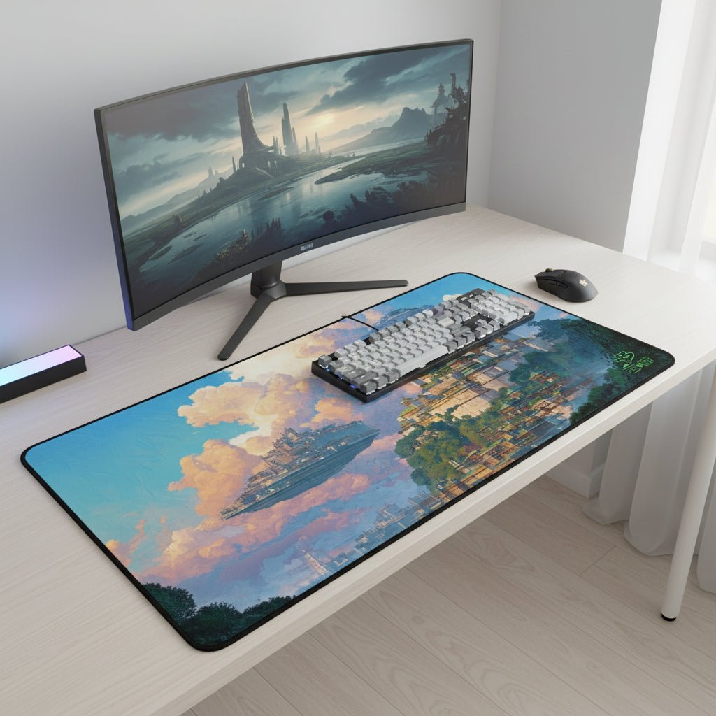 Citadels of the Cumulus Way Desk Mat - BBairt