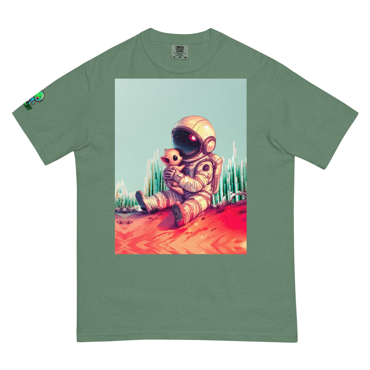 Cosmic Companion - Unisex garment - dyed heavyweight t-shirt - BBairt