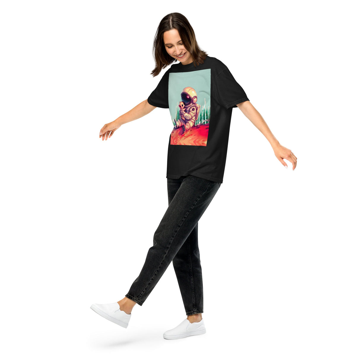 Cosmic Companion - Unisex garment - dyed heavyweight t-shirt - BBairt