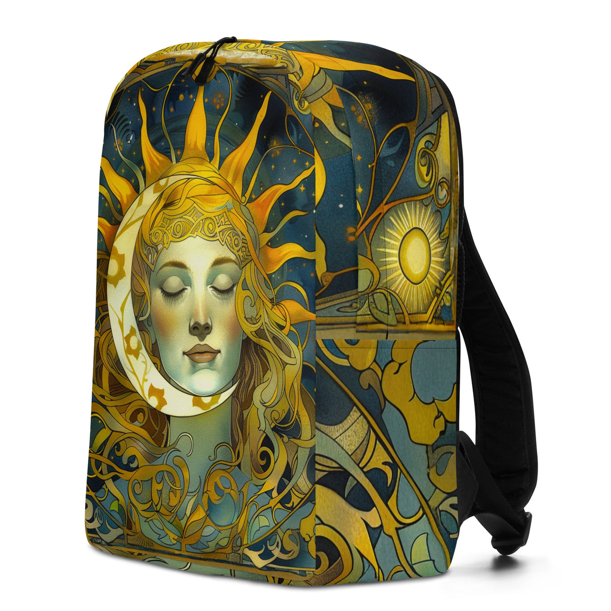 Cosmic Harmony: Sun and Moon Balance - Minimalist Backpack - BBairt