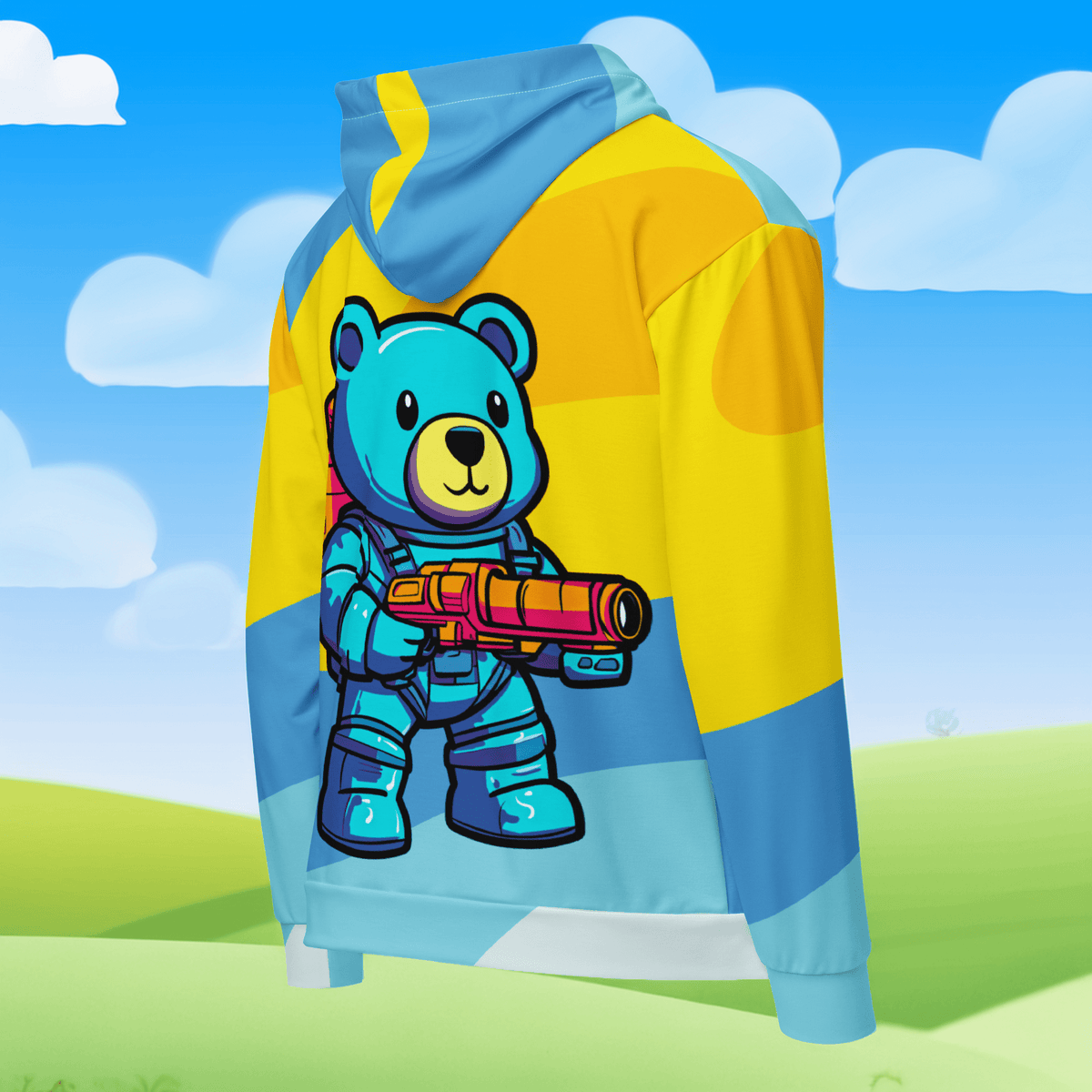 Cosmo the Cuddlebear - Unisex All - Over Print Zip Hoodie - BBairt