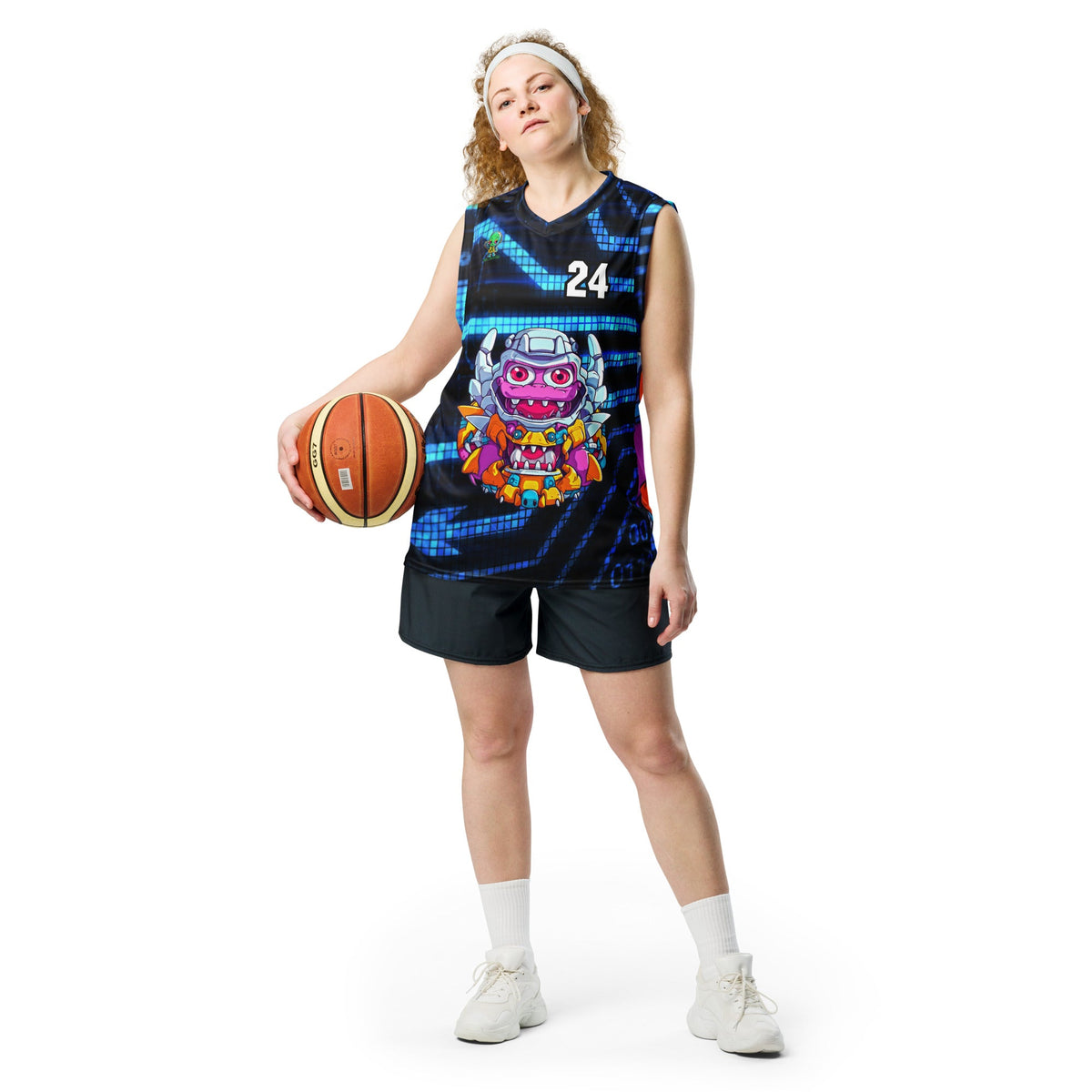 Cyber Critter - Recycled unisex basketball jersey - Digital Pulse Colorway - BBairt