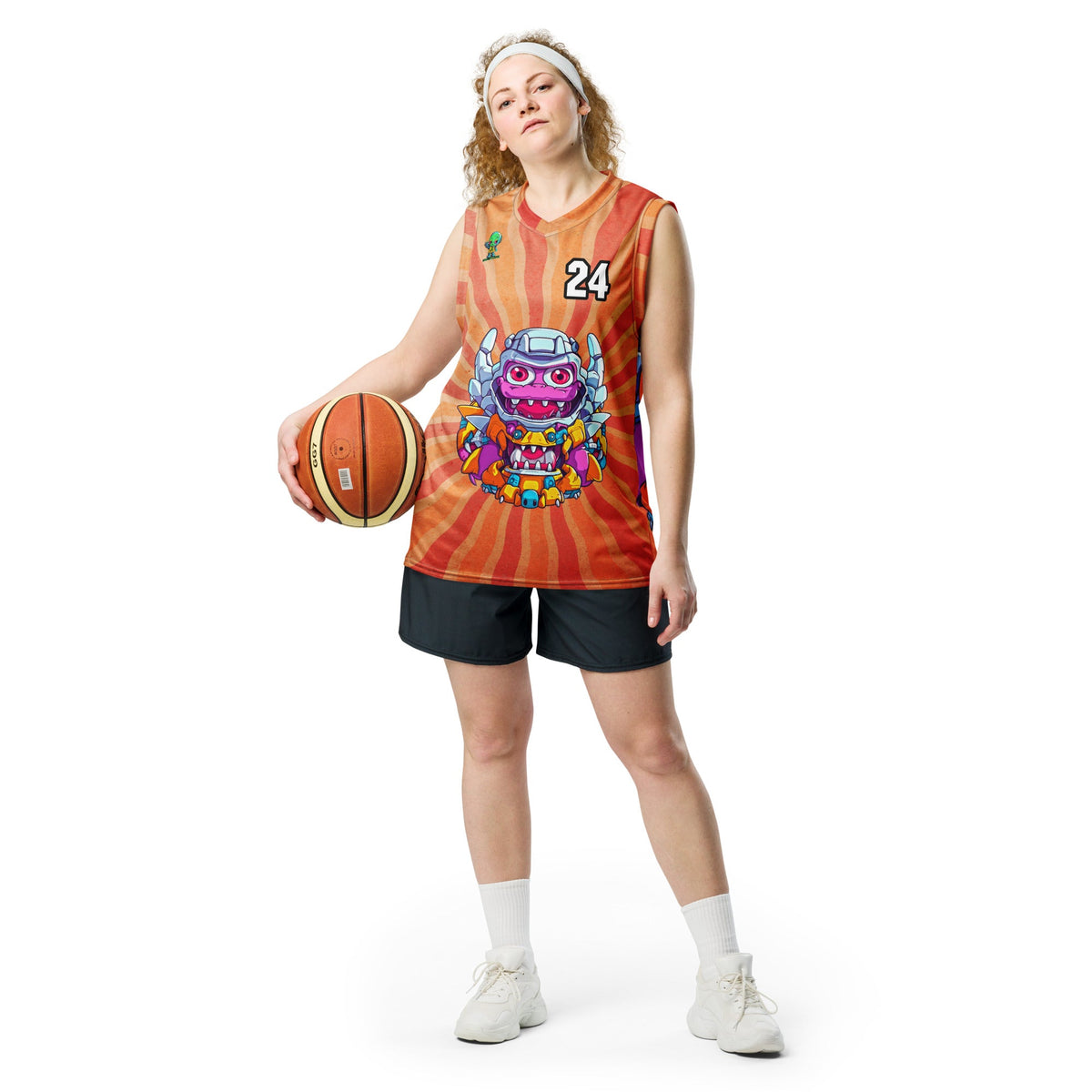 Cyber Critter - Recycled unisex basketball jersey - Solar Flare Colorway - BBairt