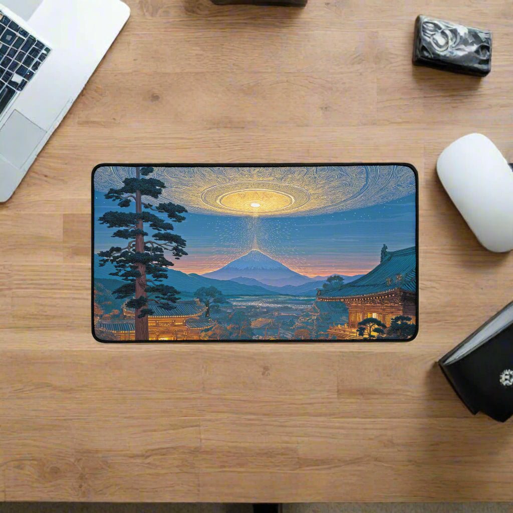 Dawn Over the Celestial Gate Desk Mat - BBairt