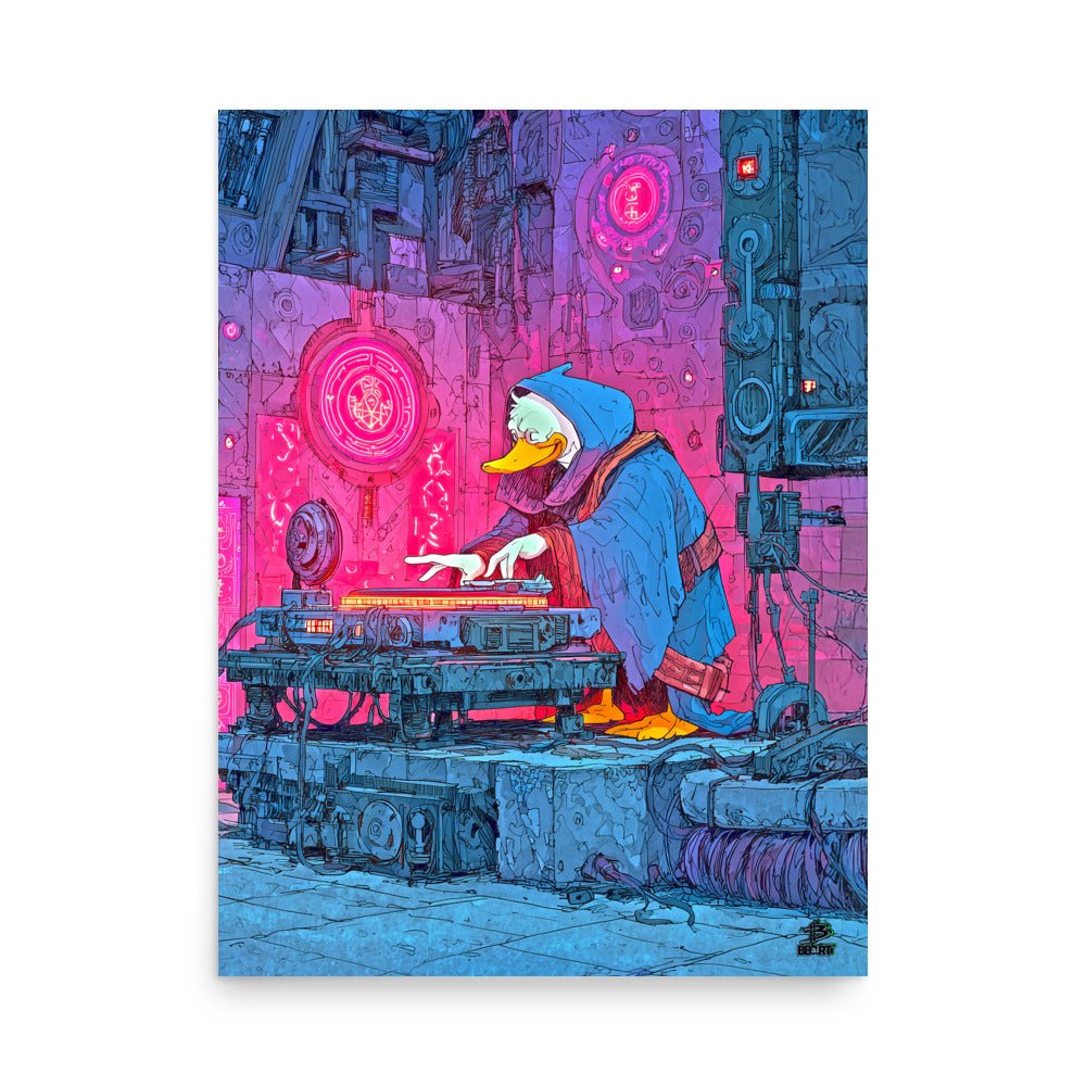 Dax the Duck DJ - Photo Paper Poster - BBairt