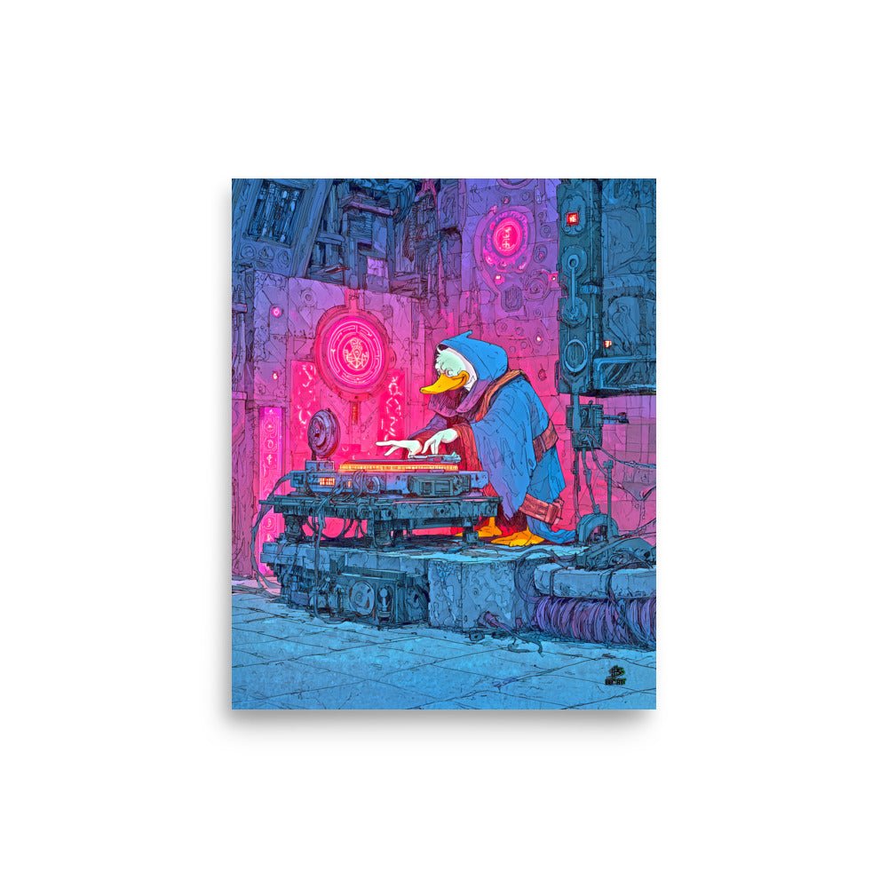 Dax the Duck DJ - Photo Paper Poster - BBairt