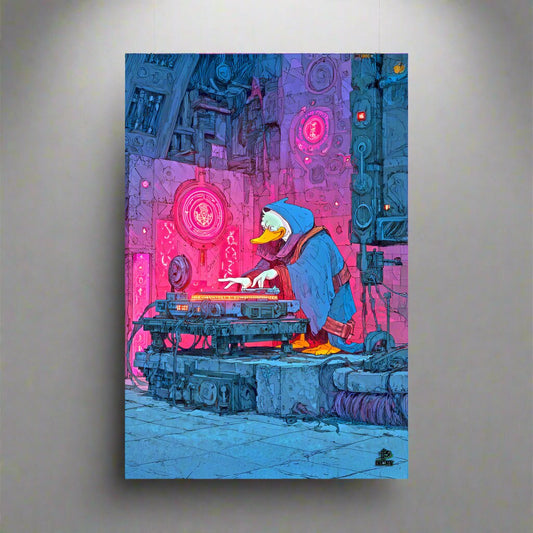 Dax the Duck DJ - Photo Paper Poster - BBairt