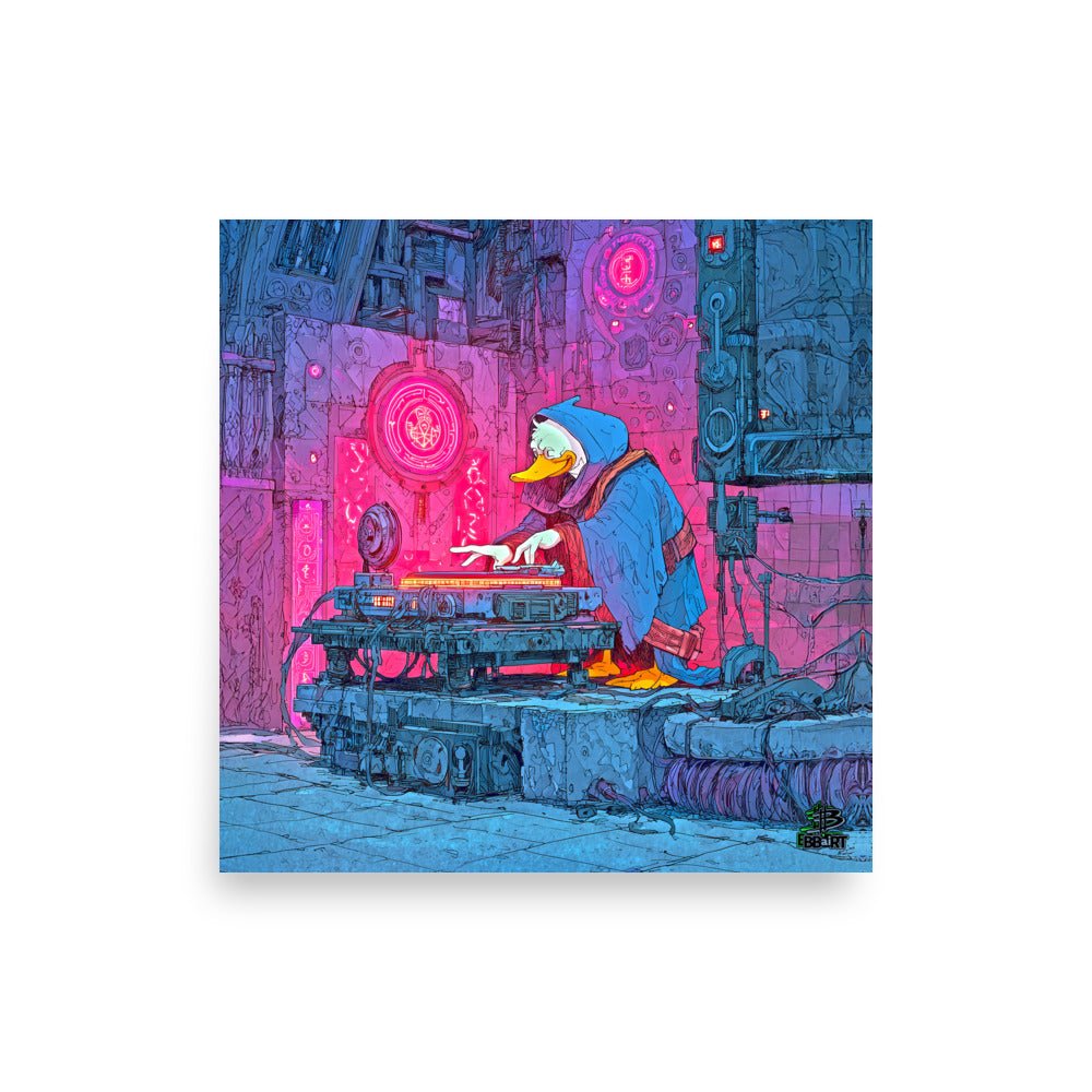 Dax the Duck DJ - Photo Paper Poster - BBairt