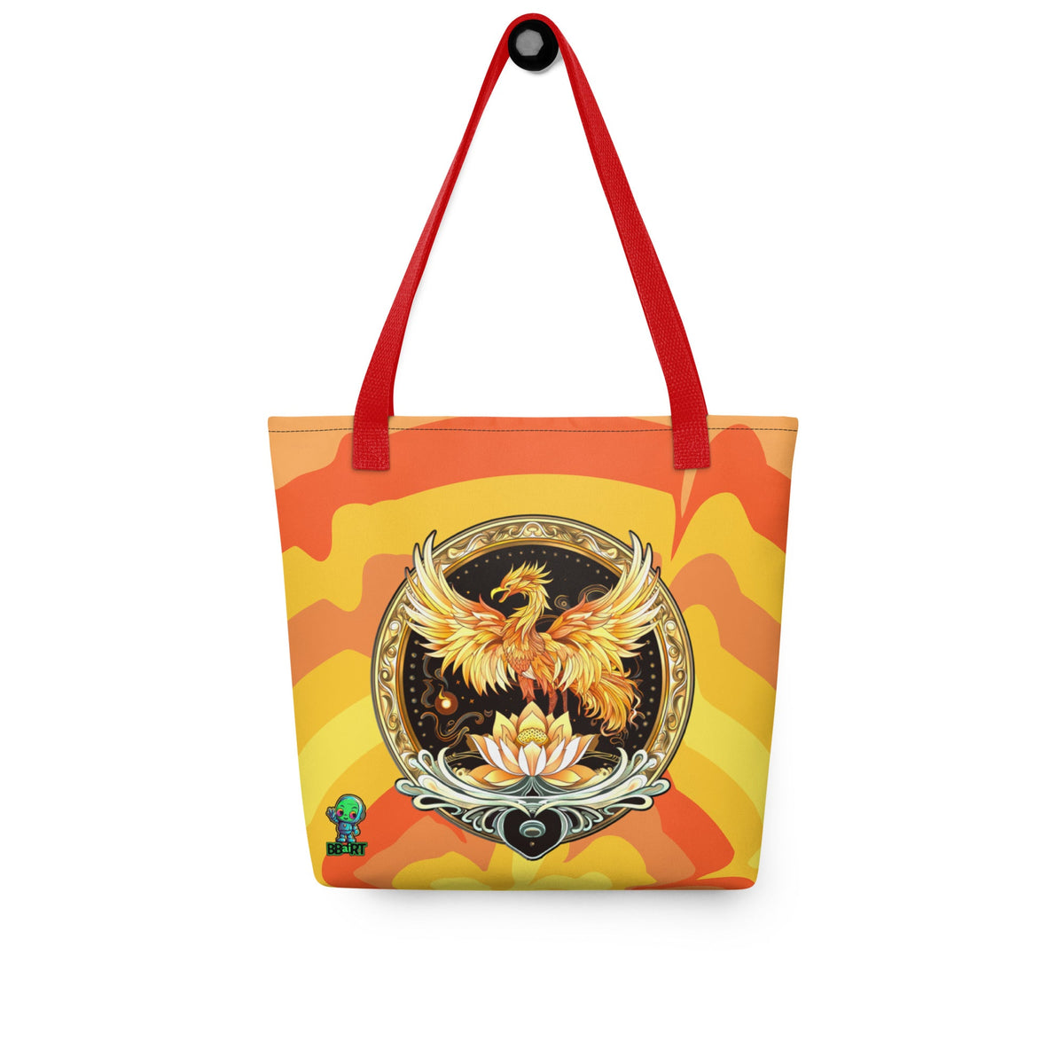 Elemental Harmony: Fiery Phoenix and Calm Lotus - Tote bag - BBairt