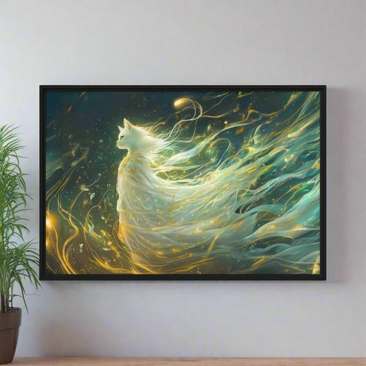 Elysia the Moonlit Spirit – Framed Canvas Print - BBairt