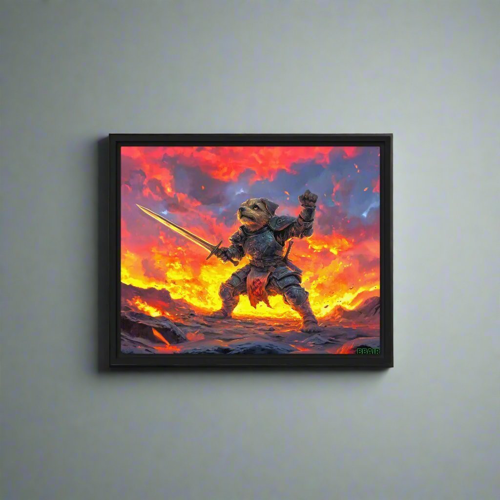 Emberpaw the Brave - Framed Canvas Print - BBairt