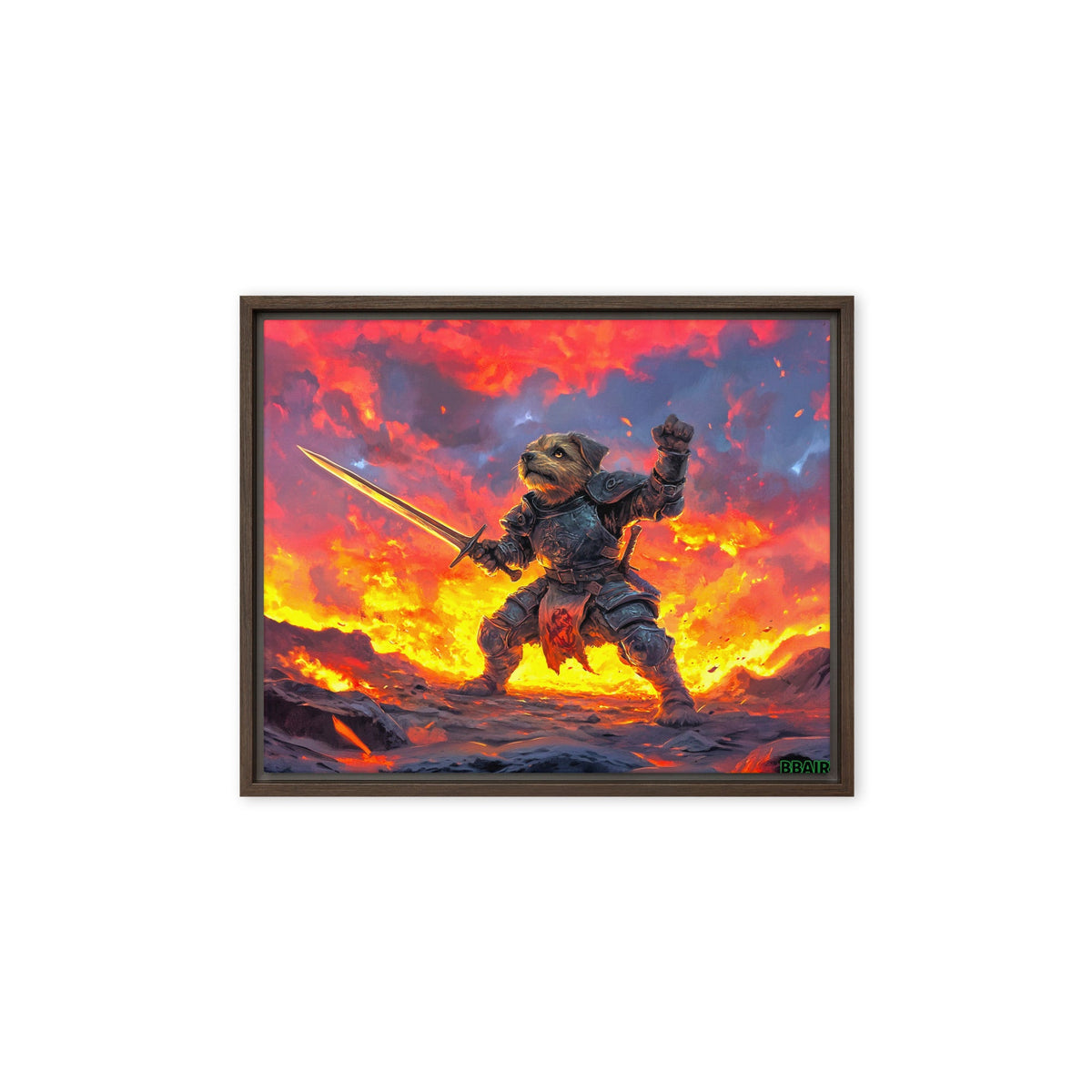 Emberpaw the Brave - Framed Canvas Print - BBairt