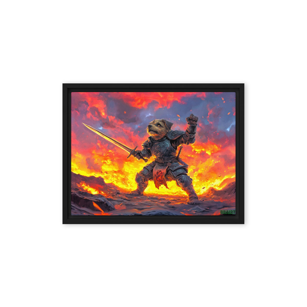 Emberpaw the Brave - Framed Canvas Print - BBairt