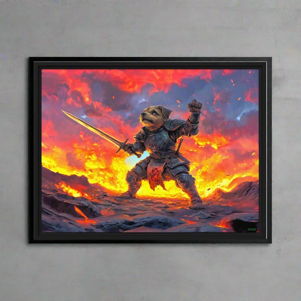 Emberpaw the Brave - Framed Canvas Print - BBairt