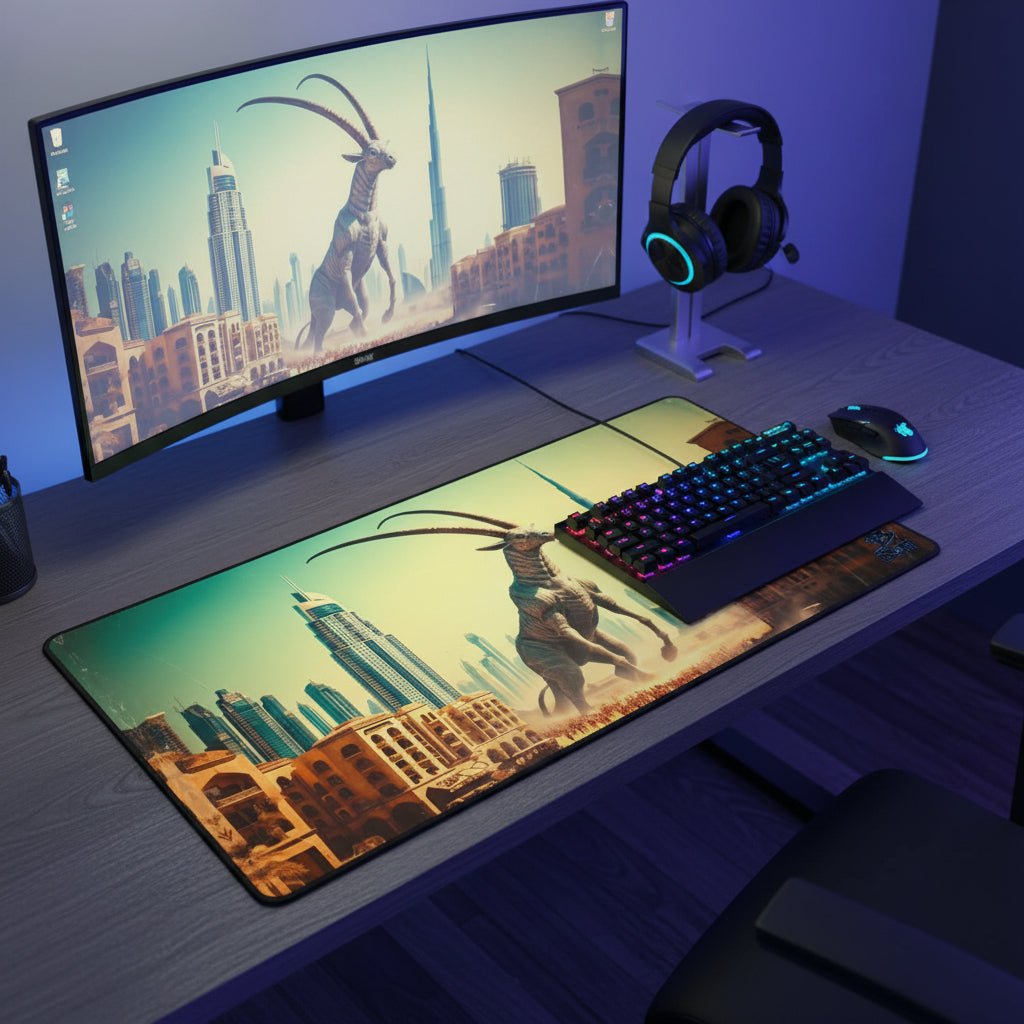Emirati Oryx Eclipse – Desk Mat - BBairt