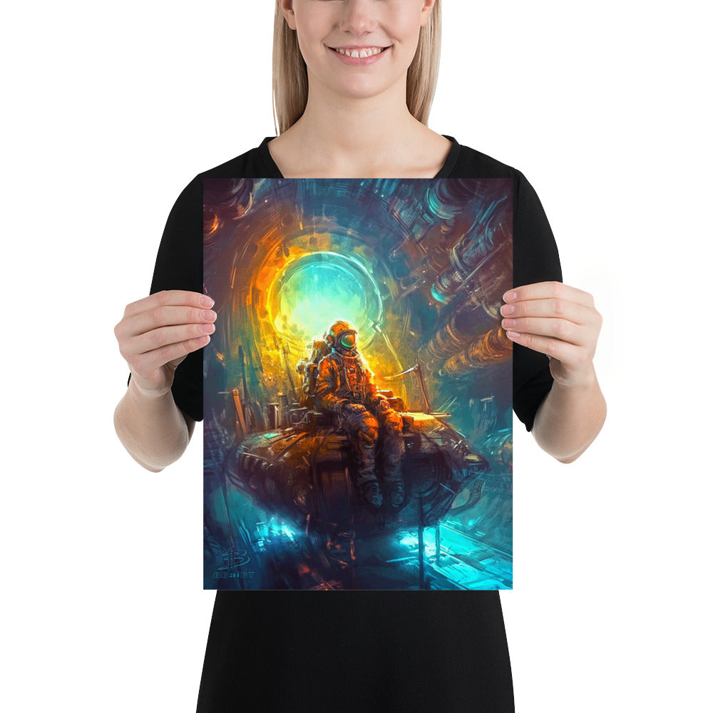 Radiant Depths of the Cosmic Forge - Matte Poster