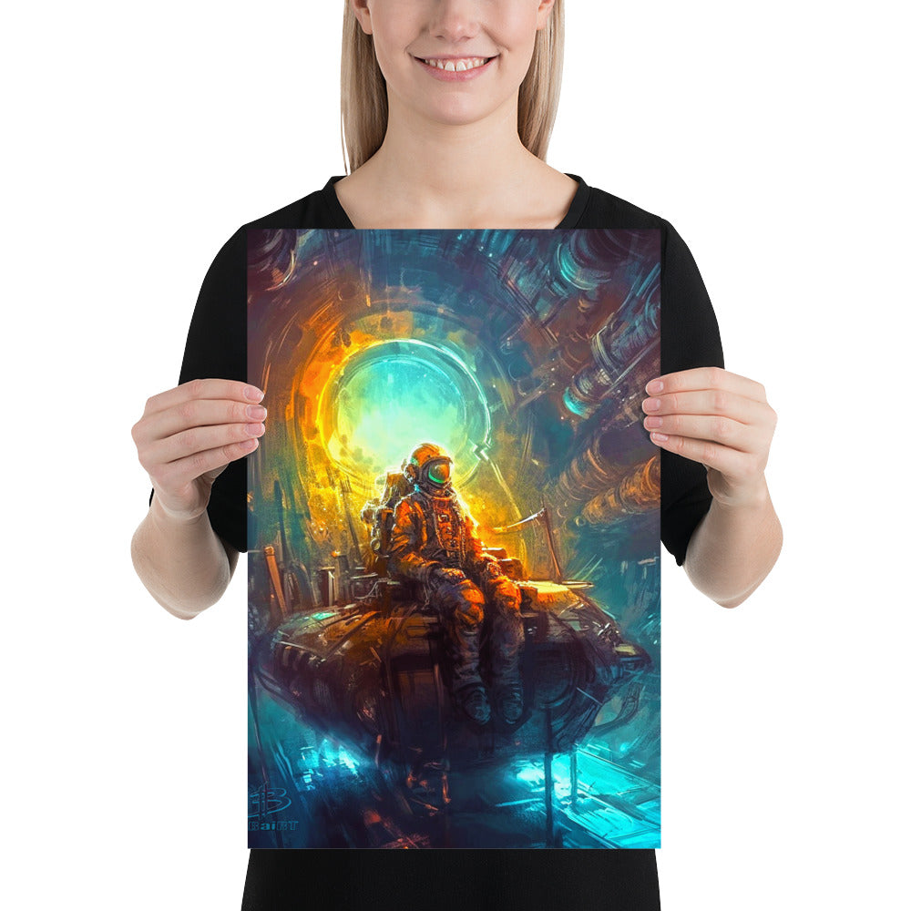 Radiant Depths of the Cosmic Forge - Matte Poster