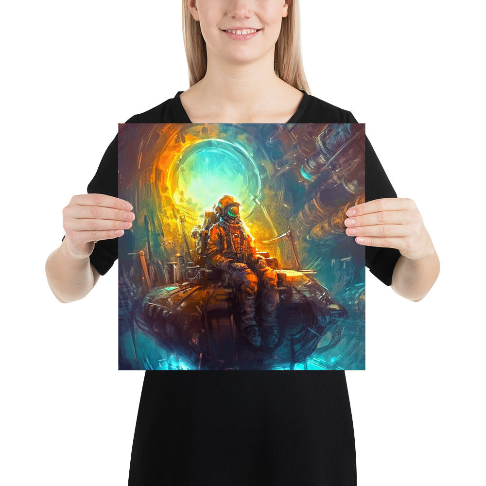 Radiant Depths of the Cosmic Forge - Matte Poster