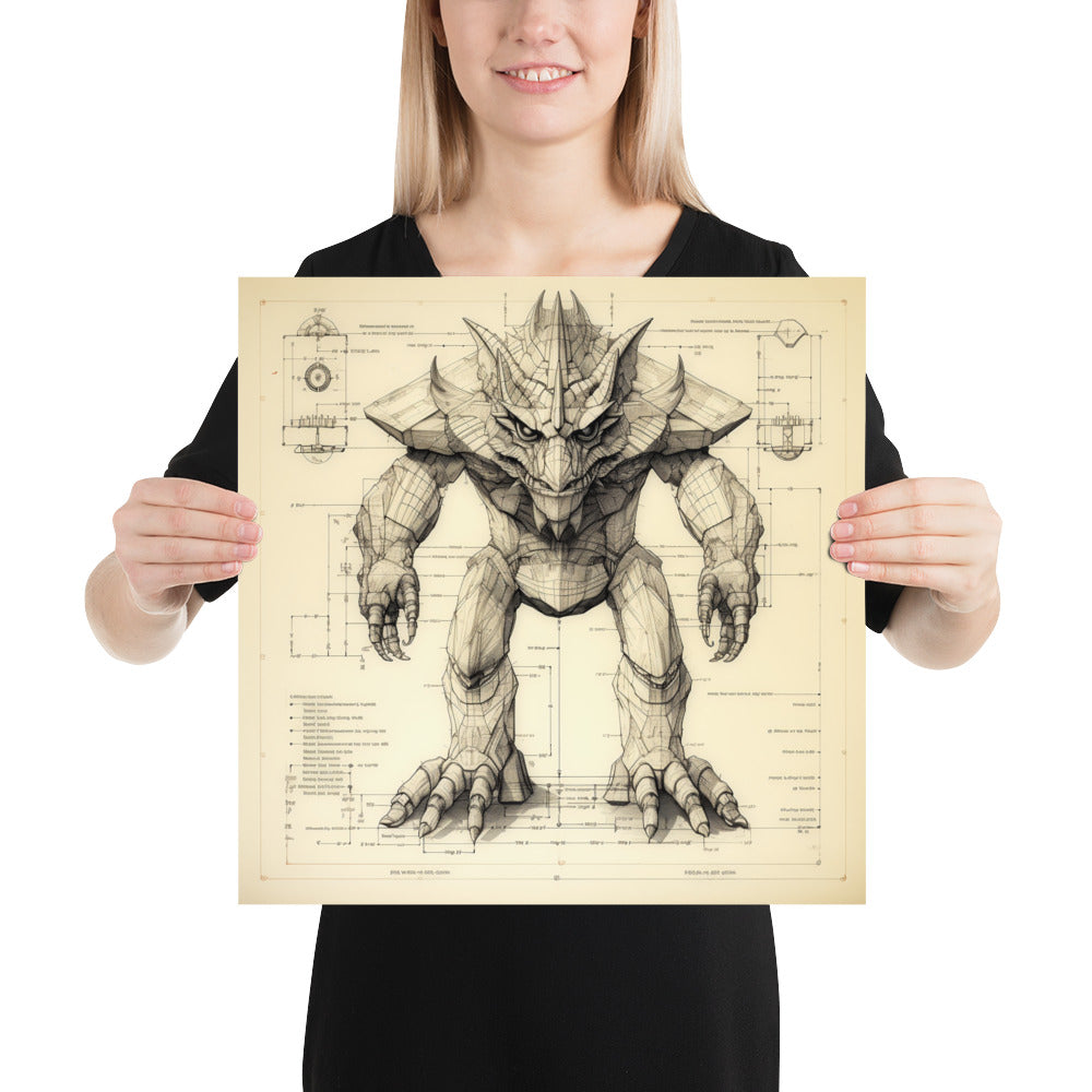 Magnasaurus Sinclairii – Enhanced Matte Poster