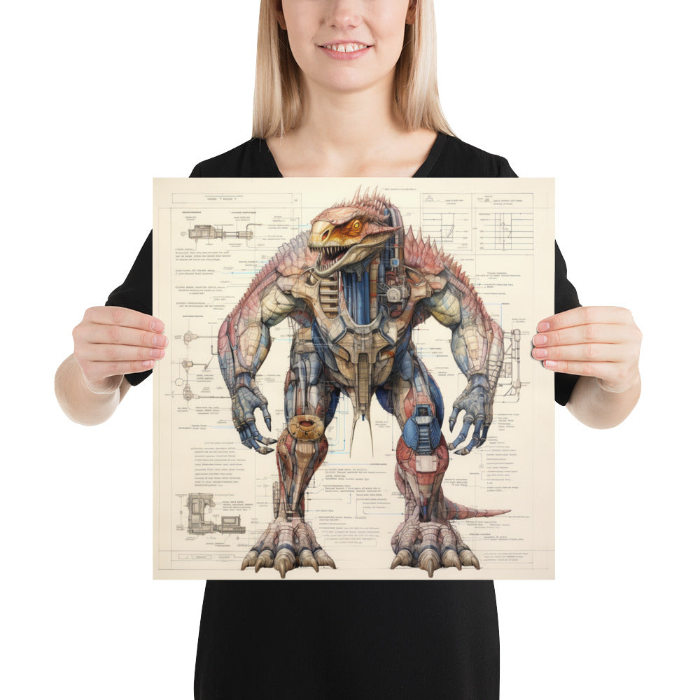 Platoraptor Aquabatis – Enhanced Matte Poster