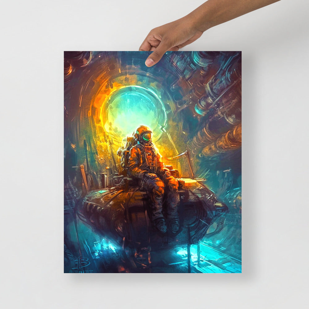 Radiant Depths of the Cosmic Forge - Matte Poster