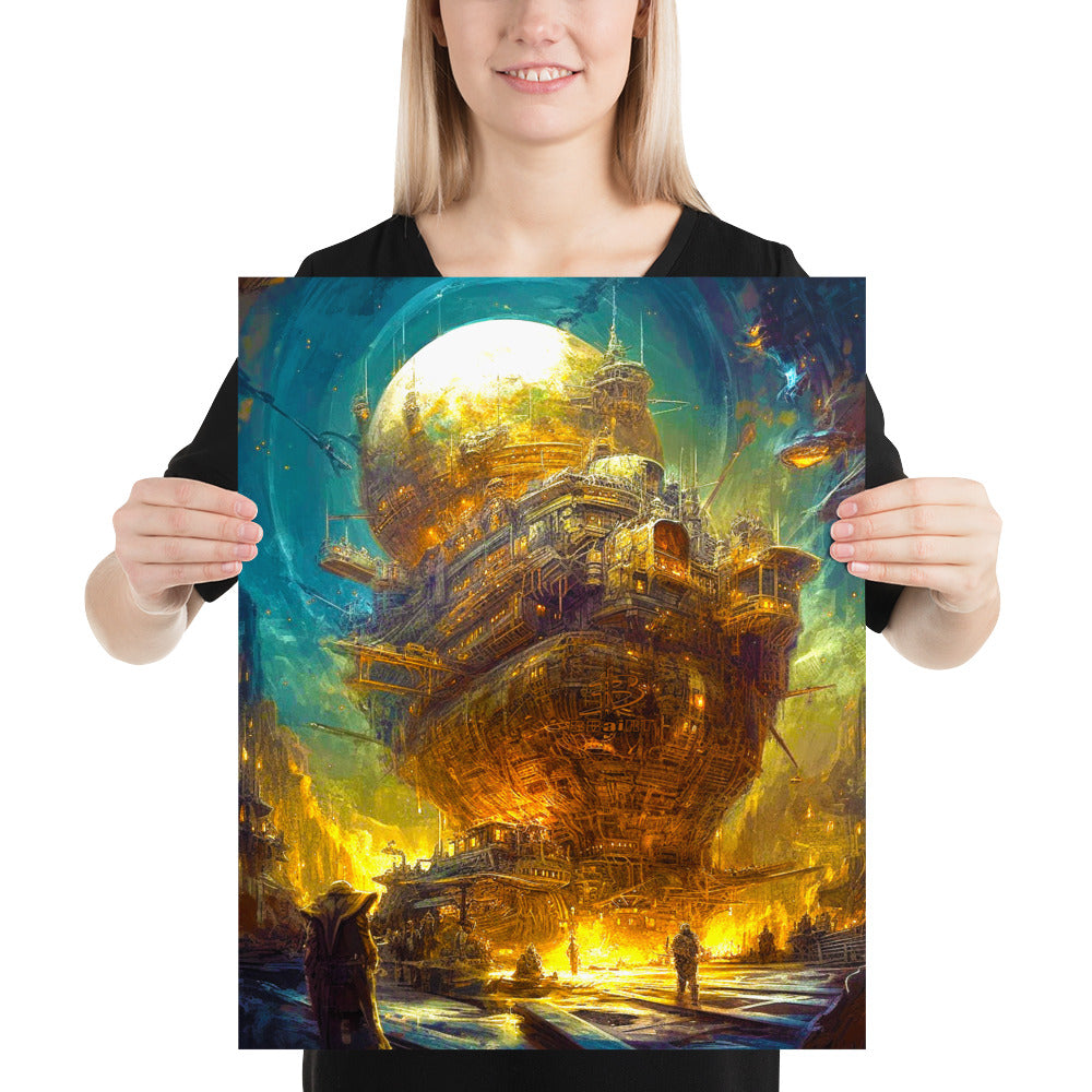Astro-Industrial Majesty - Matte Poster