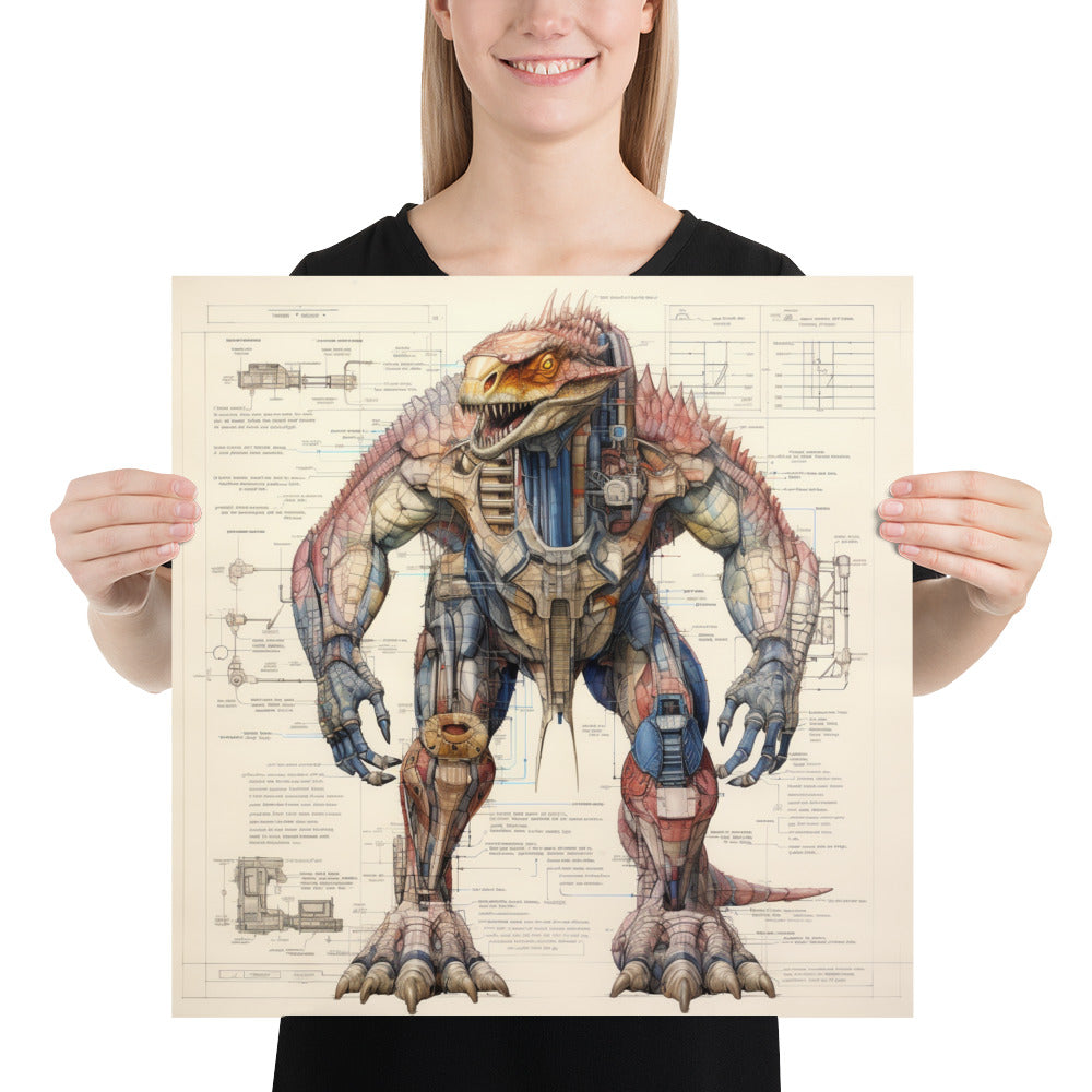 Platoraptor Aquabatis – Enhanced Matte Poster