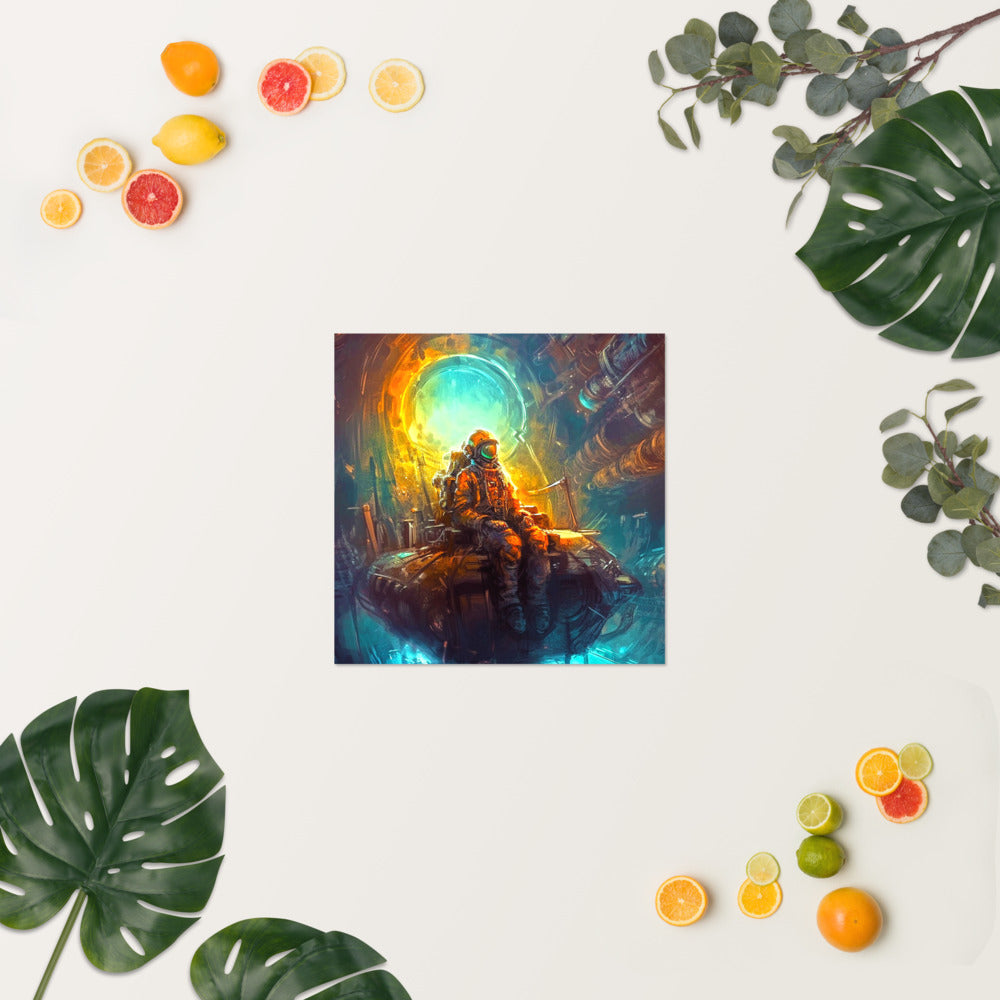 Radiant Depths of the Cosmic Forge - Matte Poster