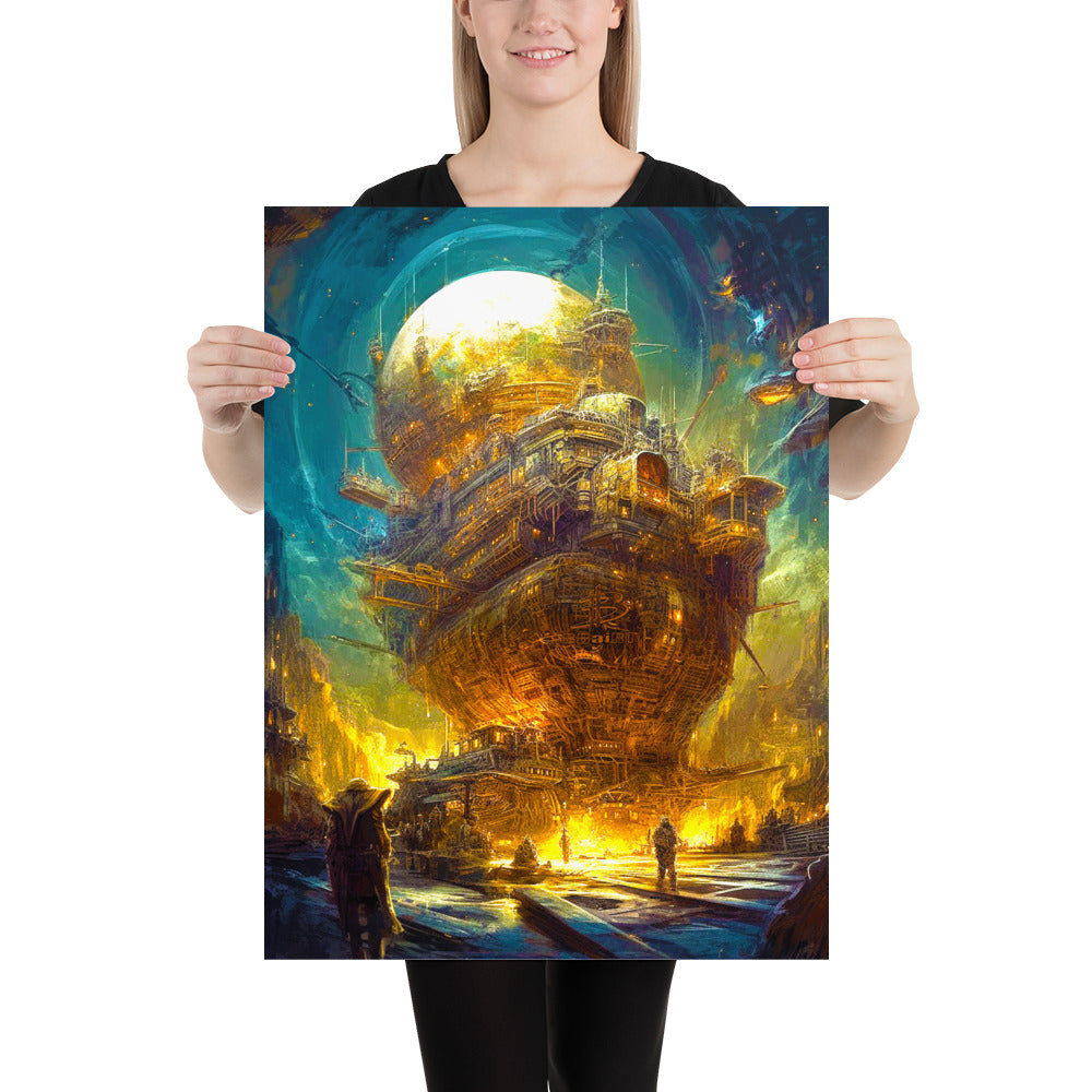 Astro-Industrial Majesty - Matte Poster