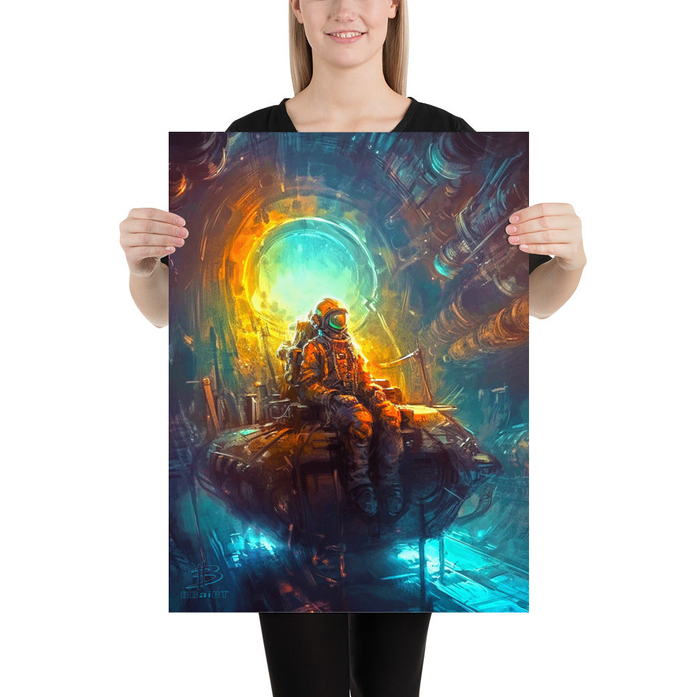 Radiant Depths of the Cosmic Forge - Matte Poster