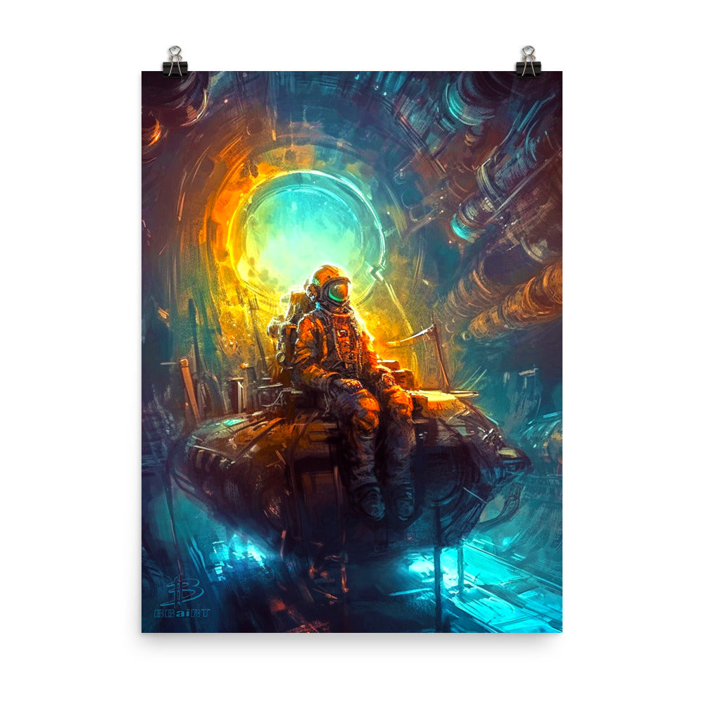 Radiant Depths of the Cosmic Forge - Matte Poster