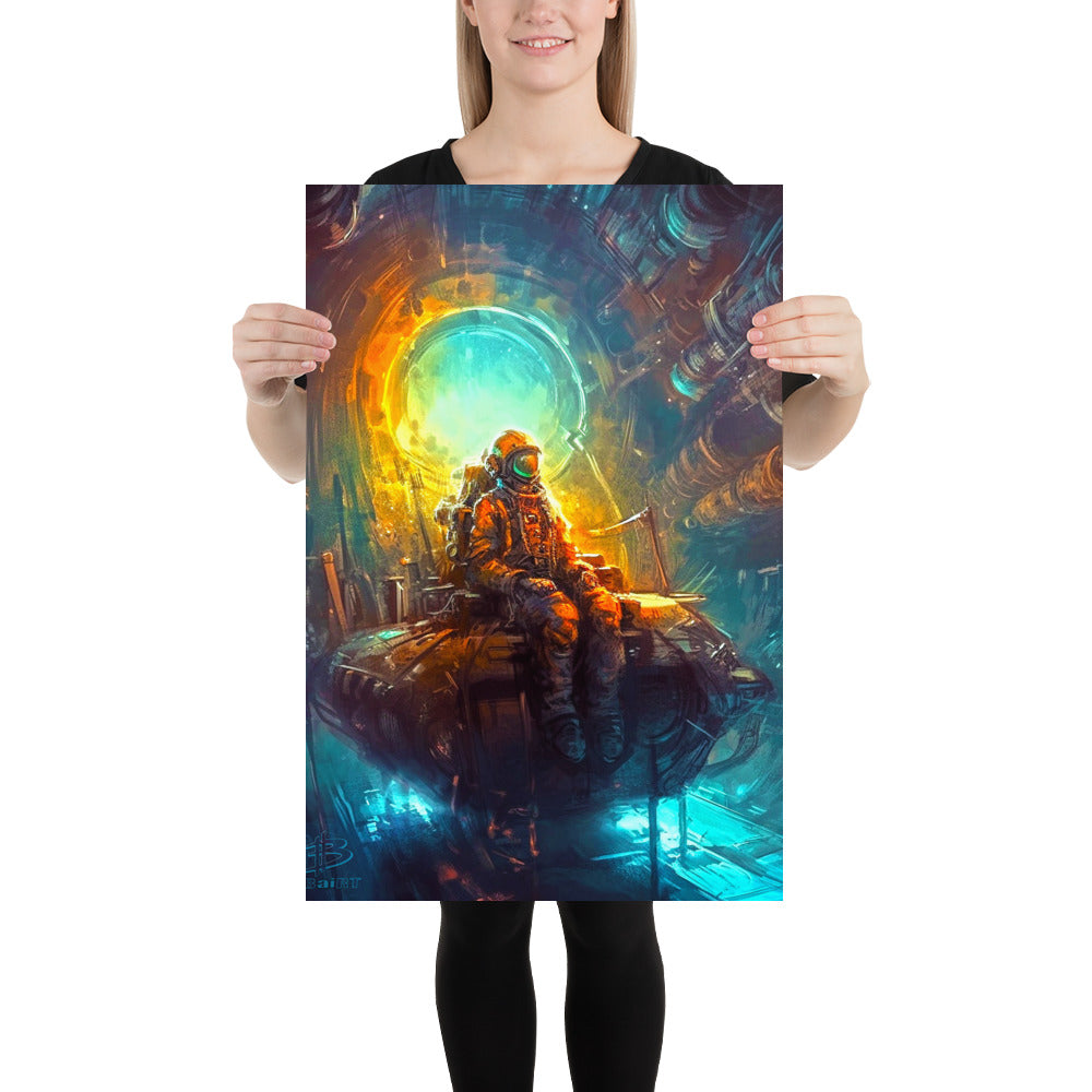 Radiant Depths of the Cosmic Forge - Matte Poster