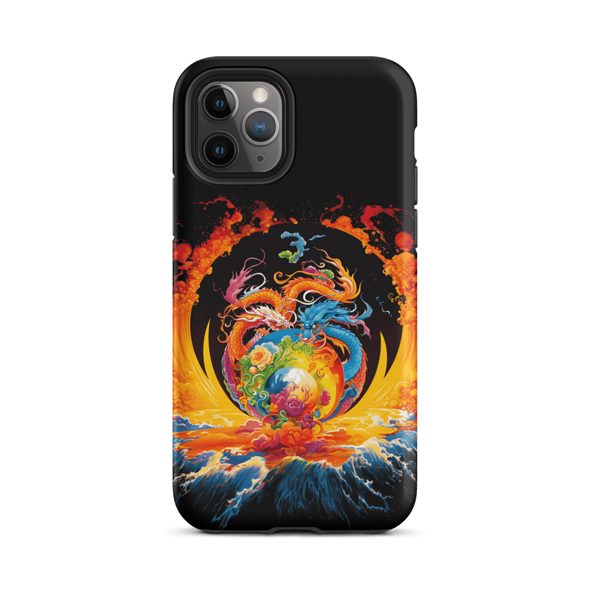 Eternal Harmony: Dual Dragon Tough iPhone Case - BBairt