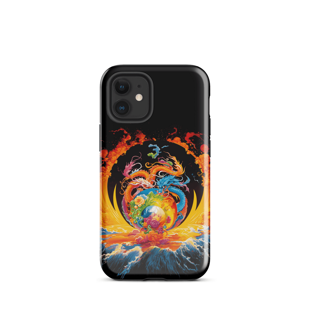Eternal Harmony: Dual Dragon Tough iPhone Case - BBairt