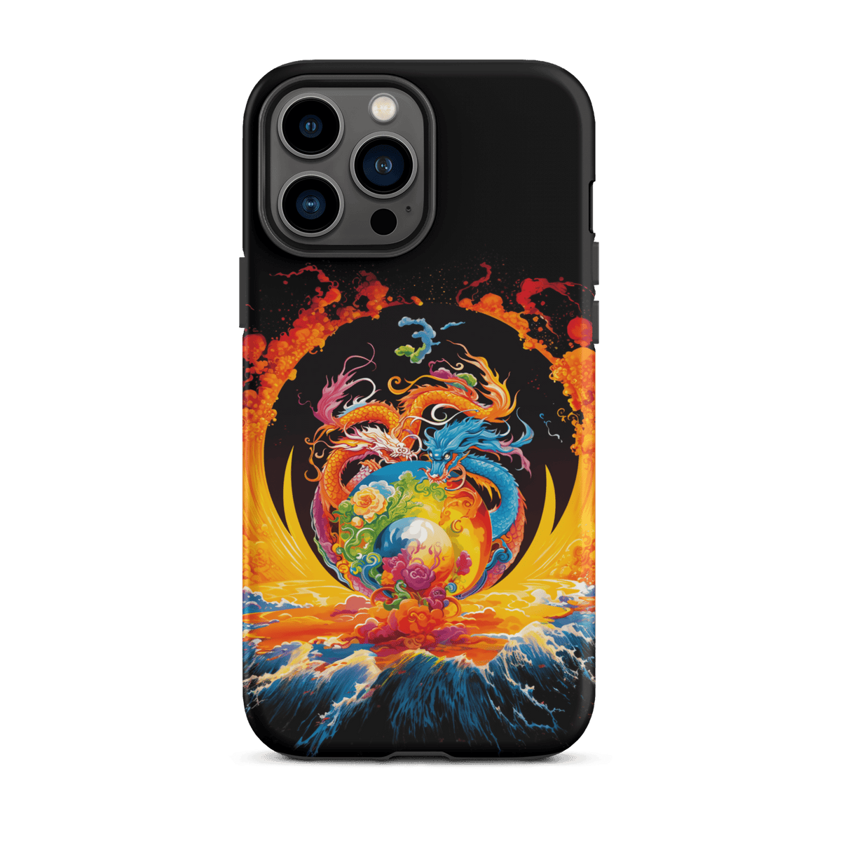 Eternal Harmony: Dual Dragon Tough iPhone Case - BBairt