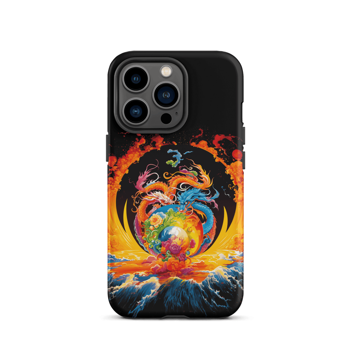 Eternal Harmony: Dual Dragon Tough iPhone Case - BBairt