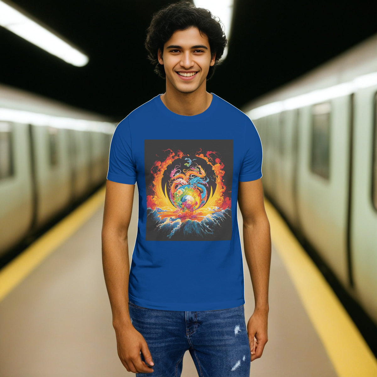 Eternal Harmony: Dual Dragon Unisex t-shirt - BBairt